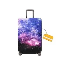 orgawise housse valise et Étiquette hauteur des bagages adaptée 72-80cm luggage cover de elastique housse de protection pour valise (galaxie,xl (29"-32"))