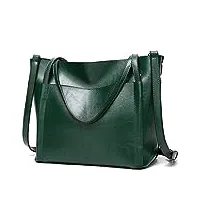 coolives tote sac cabas avec pour femme en cuir pu damas seau sacs à main portés épaule vert