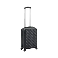vidaxl valise rigide sac à roulettes cabine trolley à main bagage de voyage valise à roulettes valise de vacances valise de voyage noir abs