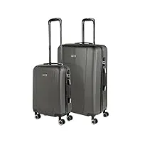 itaca - valises. lot de valise rigides 4 roulettes - valise grande taille, valise soute avion, bagages pour voyages.ensemble valise voyage. verrouillage à combinaison 71117, anthracite
