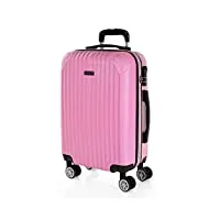 itaca - bagage cabine 55x35x25 et valise cabine 55x35x25, pratiques pour voyages - valise, valise cabine, valise grande taille t71550, rose