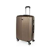 itaca - valise grande taille. grande valise rigide 4 roulettes - valise grande taille xxl ultra légère - valise de voyage. combinaison verrouillage t71570, champagne