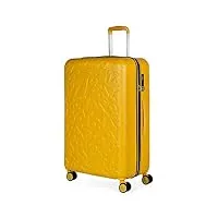 lois - valise grande taille. grande valise rigide 4 roulettes - valise grande taille xxl ultra légère - valise de voyage. combinaison verrouillage 171170, moutarde