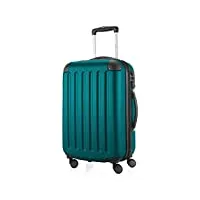 hauptstadtkoffer - spree - bagages cabine à main, valise rigide, trolley, abs, tsa, extra léger, extensible, 4 roues, 55 cm, 42 l, vert aqua