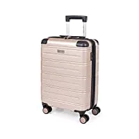 pierre cardin valise rigide en abs – bagage de voyage avec 8 roulettes pivotantes | poignée télescopique | valise rigide lyon cl889, champagne, s, valise