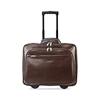 sac for ordinateur portable à roulettes valise cabine business porte-documents bagages executive bag approved bag fengming (color : brown, size : 18inches)