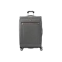 travelpro platinium elite très grande valise souple 4 roues 83x53x34 cm extensible et durable avec serrure tsa capacité 144 litres bagage de voyage gris garanti 10 ans
