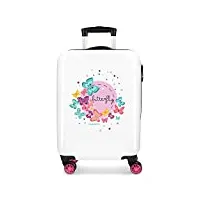 movom happy time valise trolley cabine multicolore 37x55x20 cms rigide abs serrure à combinaison 32l 2,5kgs 4 roues doubles bagage à main