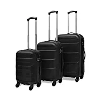 soulong lot de 3 valises robustes avec 4 roulettes pivotantes et sac à main extensible 45,5 cm, 55 cm, 66 cm