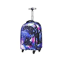 myalq sac à dos trolley, sac à dos scolaire enfant nylon imperméable 50 cm, 20 liters, ciel magnifique