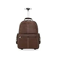 myalq sac de voyage à roulettes sac à dos à roulettes sac à roulettes trolley à roues étanche ripstop 40x55x20cm (marron),m