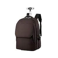 myalq sac à dos à roulettes trolley sac à dos voyage bagage à main brown valise pour l'école et voyage d'affaires,s
