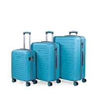 skpat - valises. lot de valise rigides 4 roulettes - valise grande taille, valise soute avion, bagages pour voyages.ensemble valise voyage. verrouillage à combinaison 175000, turquoise