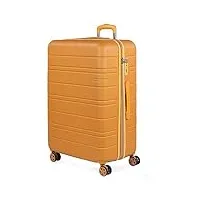 jaslen - valise grande taille. grande valise rigide 4 roulettes - valise grande taille xxl ultra légère - valise de voyage. combinaison verrouillage 171270, moutarde irisée
