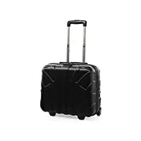 suitline - trolley pilote cabine, valise rigide avec compartiment ordinateur portable, noir