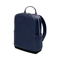 moleskine sac à dos collection classic en cuir, sac à dos pour pc compatible avec tablette, ordinateur portable ipad jusqu'à 15 pouces, dimensions 32 x 42 x 11 cm, bleu saphir