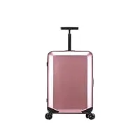 yliansong valise de voyage pc givré valise trolley anti-rayures voyage boarding boîte universelle check roue quatre couleurs en option bagages cabine (couleur : rose, taille : 22inch)