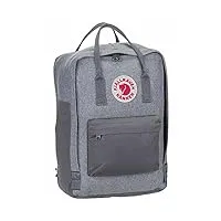 fjallraven kånken re-wool laptop 15" sports backpack unisex adult, granite grey, taille unique