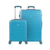 skpat - valises. lot de valise rigides 4 roulettes - valise grande taille, valise soute avion, bagages pour voyages.ensemble valise voyage. verrouillage à combinaison 175017, turquoise
