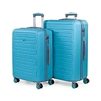 skpat - valises. lot de valise rigides 4 roulettes - valise grande taille, valise soute avion, bagages pour voyages.ensemble valise voyage. verrouillage à combinaison 175016, turquoise