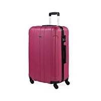 itaca - valise grande taille. grande valise rigide 4 roulettes - valise grande taille xxl ultra légère - valise de voyage. combinaison verrouillage 771170, fraise