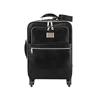 tuscany leather tl voyager valise verticale en cuir avec 4 roulettes noir