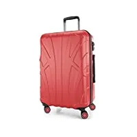 suitline - valise plus grande bagages rigide, 76 cm, 110 liter, corail