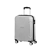 american tourister tracklite - spinner s bagage cabine, 55 cm, 34 l, argent (silver)