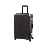 alumaxx valise à roulettes auriga 45175 - en aluminium - avec 4 roulettes doubles à 360° - noir 65 x 40 x 24 cm