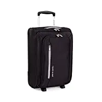 pierre cardin valise cion souple avec roues résistantes | valise télescopique avec sangles de rangement cl610m noir/gris carry on