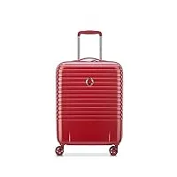 delsey paris - caumartin plus - valise cabine rigide slim - 55x40x20 cm - 37 litres - xs - rouge