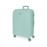movom riga valise moyenne vert 49x70x27 cms rigide abs serrure à combinaison 72l 3,9kgs 4 roues doubles extensible