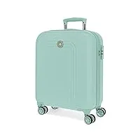 movom riga valise trolley cabine vert 40x55x20 cms rigide abs serrure à combinaison 37l 2,8kgs 4 roues doubles bagage à main