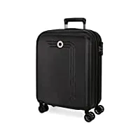 movom riga valise trolley cabine noir 40x55x20 cms rigide abs serrure à combinaison 37l 3kgs 4 roues doubles extensible bagage à main