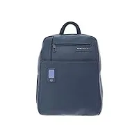 piquadro akron sac à dos cuir 38 cm compartiment laptop