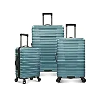u.s. traveler valise rigide à 8 roulettes avec système de poignée en aluminium, bleu sarcelle (bleu) - us09181e