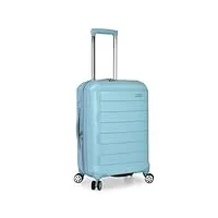 traveler's choice pagosa valise rigide et extensible à roulettes pivotantes indestructibles, bleu bébé, check-in only, pagosa valise rigide et extensible à roulettes pivotantes indestructibles