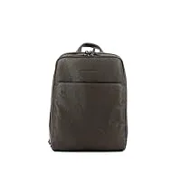 piquadro black square sac à dos cuir 39 cm compartiment laptop