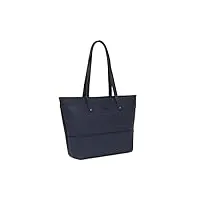 hexagona - sac cabas porté épaule - compatible format a4 et téléphone portable - pour femme - collection serena - marine