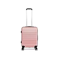 kono abs valise cabine rigide léger 55cm bagage a main avec serrure tsa 38l (nu)