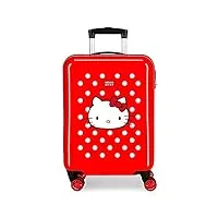 hello kitty castle valise trolley cabine rouge 38x55x20 cms rigide abs serrure à combinaison 35l 2,3kgs 4 roues bagage à main