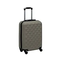 vidaxl valise rigide bagage à roulettes de voyage trolley de voyage sac de valise chariot de bagage sangles de serrage internes anthracite abs