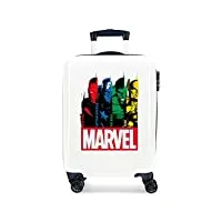 marvel avengers power valise trolley cabine multicolore 38x55x20 cms rigide abs serrure à combinaison 34l 2,6kgs 4 roues doubles bagage à main