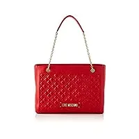 love moschino precollezione ss44, sac cabas en pu pour femme, rouge, normal
