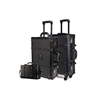 xmwm retro rolling luggage set spinner women password trolley 24 pouces valise roues 20 pouces vintage c abin sac de voyage tronc, 12 et 20 pouces