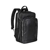 stilord 'johnson' sac à dos d'affaires cuir pour hommes vintage backpack pour macbook 13,3 pouces sac pour ordinateur portable cuir véritable, couleur:noir