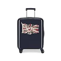 pepe jeans flag valise trolley cabine bleu 40x55x20 cms rigide abs serrure tsa 38.4l 2,9kgs 4 roues bagage à main