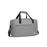 kono sac de voyage 35x20x20cm pliable sac cabine à main léger pour ryanair avec bandoulière 14 litres, gris