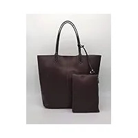 francesco lionetti - sac cabas shopping en cuir - made in italy (bordeaux)