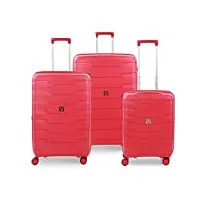 roncato set 3 trolley 4r exp. skyline rosso unisexe adultes, rouge (rosso), cabina, valise